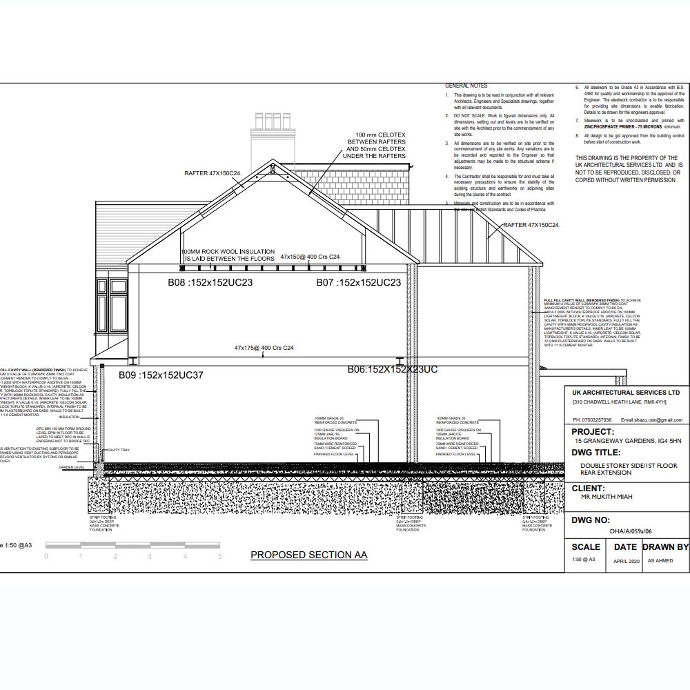 Double Storey Side 1st Floor Rear Extension 15-Grangeway-Gardens-IG4-5HN